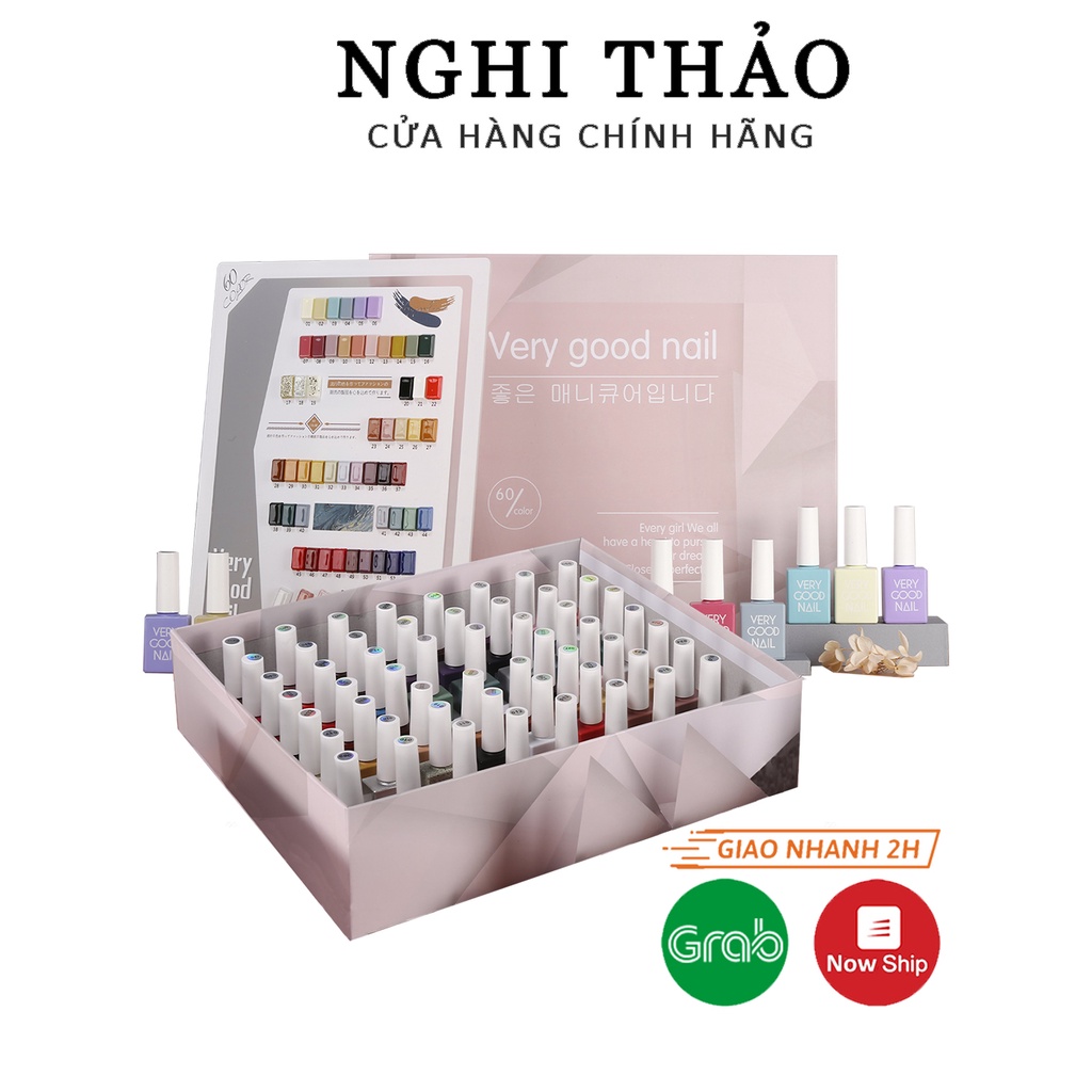 Set sơn gel Very Good Nail 60 màu kèm bảng màu