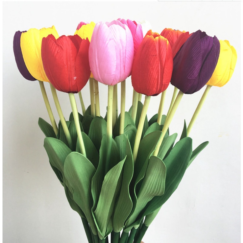 5pcs/10pcs 62cm hoa giả décor tulip chùm hoa giả trang trí nhà hoa giả để bàn hoa trang trí cao cấp