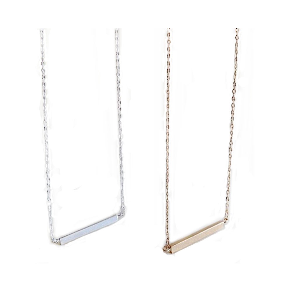 Dây chuyền mặt hình thanh ngang đơn giản