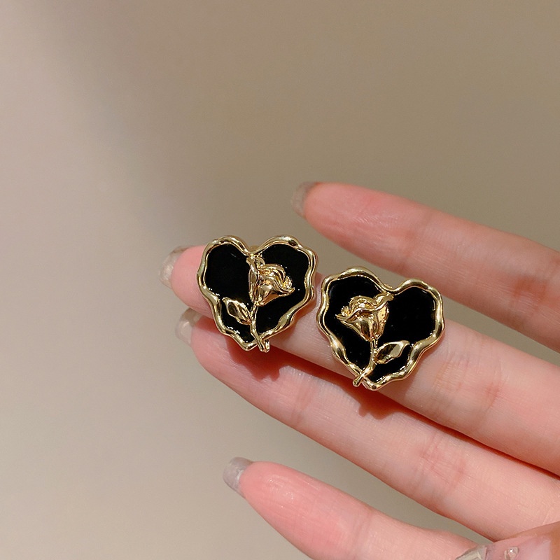 Bông Tai Mạ Bạc 925 Hình Trái Tim Ba Chiều Thời Trang 2022