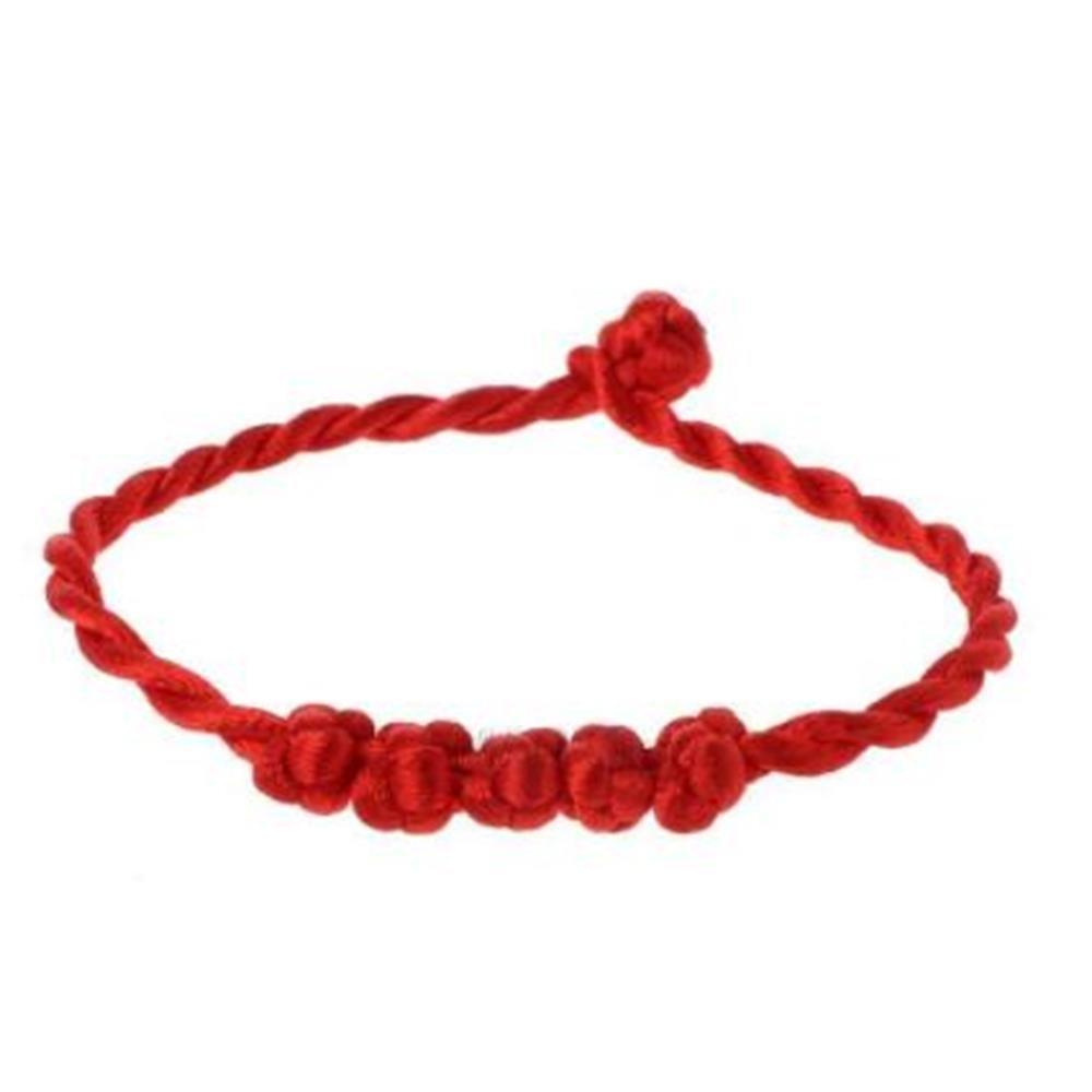 ROWANS Vòng Tay Dây Đỏ Thời Trang Tây Tạng Với Khóa Cài Có Thể Điều Chỉnh