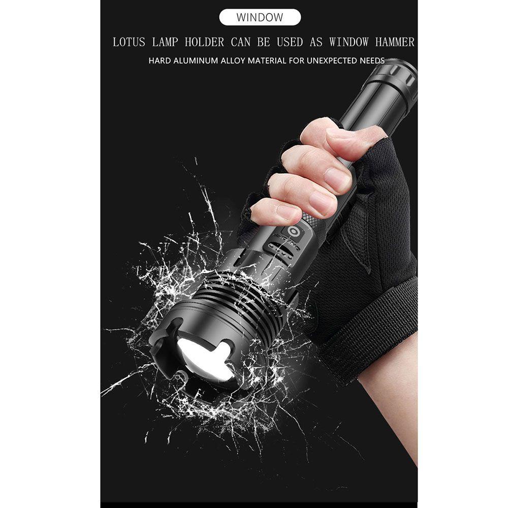 MAYSHOW Đèn Pin LED Xhp160 + Cob Ánh Sáng Trắng Đỏ Có Thể Sạc Lại