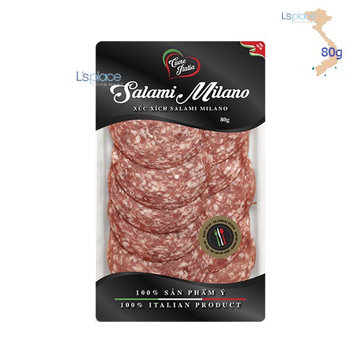 Thịt nguội Salami Kiểu Ý hiệu Salami Milano 80g