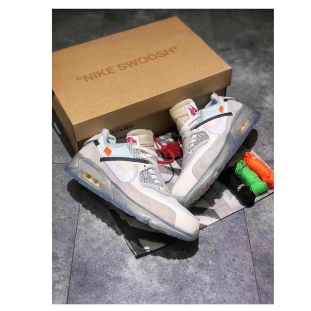 XẢ KHO THANH LÝ NIKE AIR MAX90 x OFF WHITE giày thể thao cao cấp dành cho nam và nữ [XIÊU RẺ]