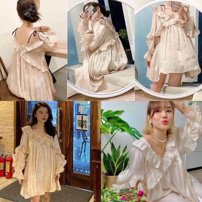 ĐẦM KIỂU BETTA DRESS thiết kế bánh bèo sang chảnh thoải mái form suông chuẩn dễ mặc chất vải organza