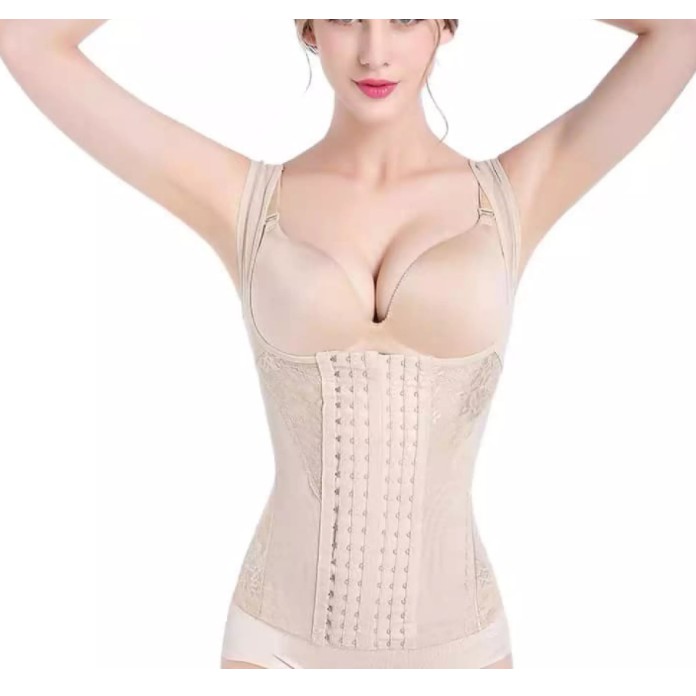 Áo gen bụng nửa người nịt móc cài siêu thon- Áo định hình giảm mỡ