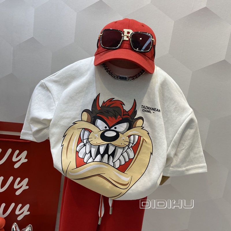 Áo Thun Cotton Tay Ngắn In Hình Super Mario Dễ Phối Đồ Thời Trang Cho Bé