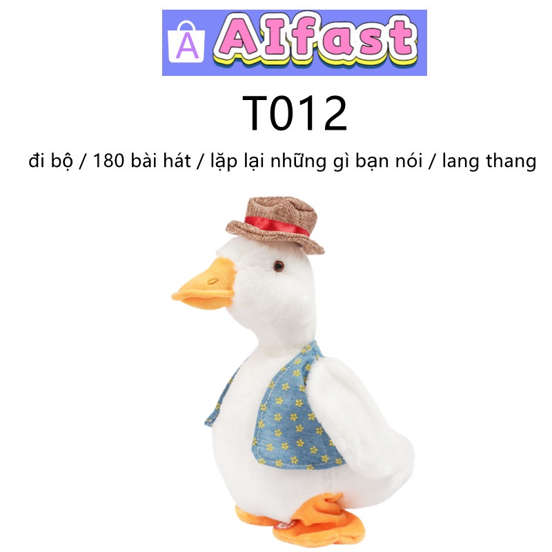 Đồ chơi thú bông trẻ em đồ chơi điện hình con vịt dễ thương biết nói tặng quà bé trai bé gái