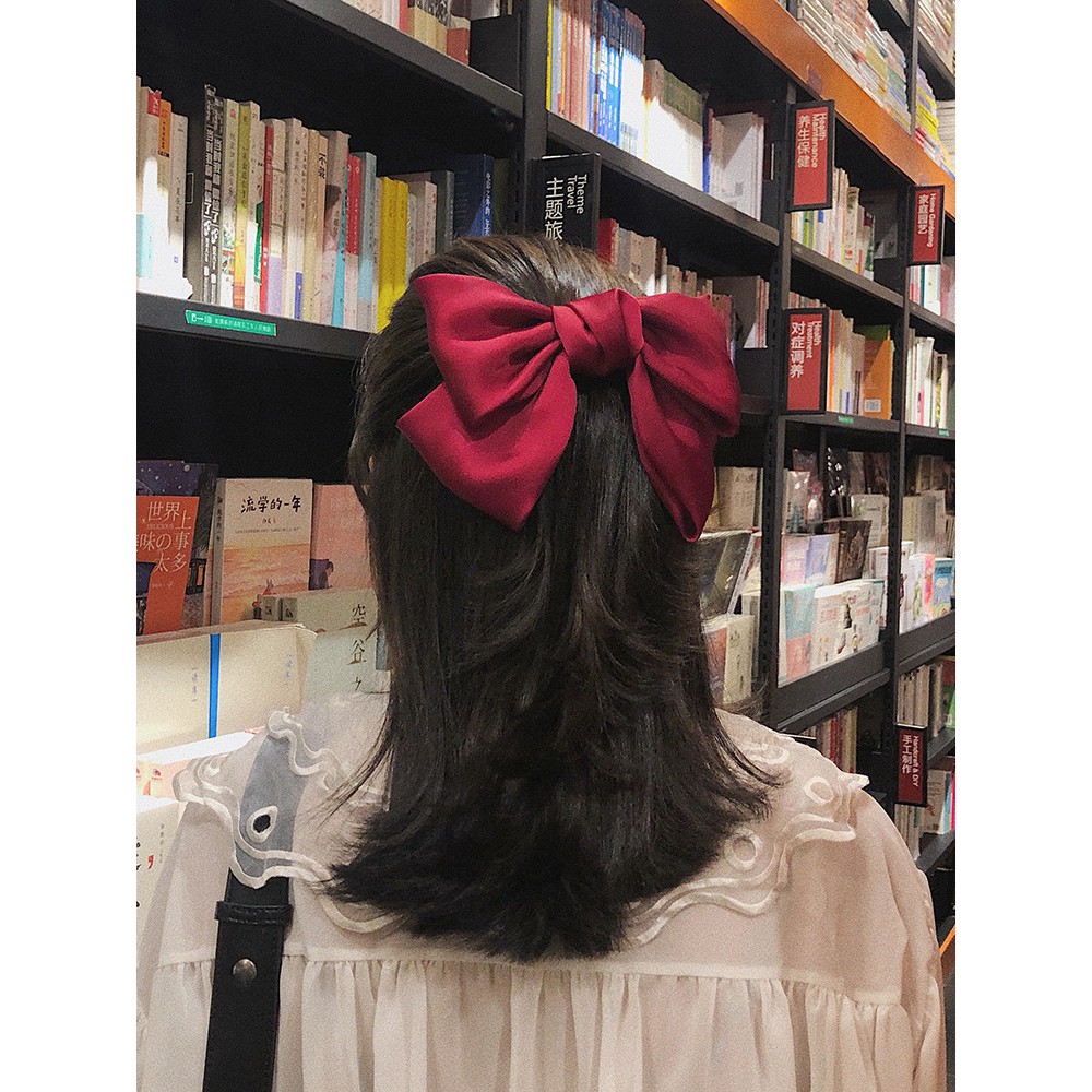 Kẹp tóc đính nơ vải satin xinh xắn thời trang C138