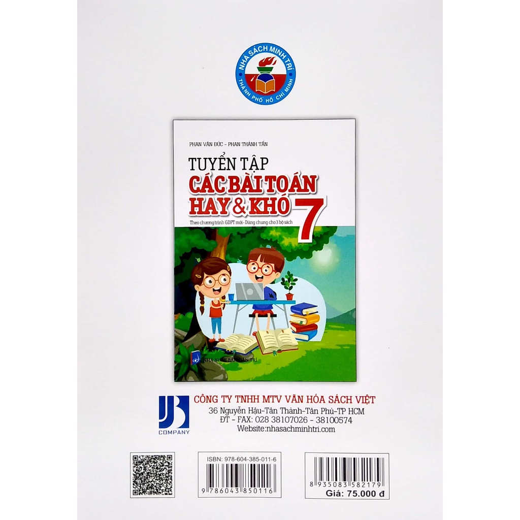 Sách Tuyển Tập Các Bài Toán Hay Và Khó 7 - Theo Chương Trình GDPT Mới - Dùng Chung Cho 3 Bộ Sách