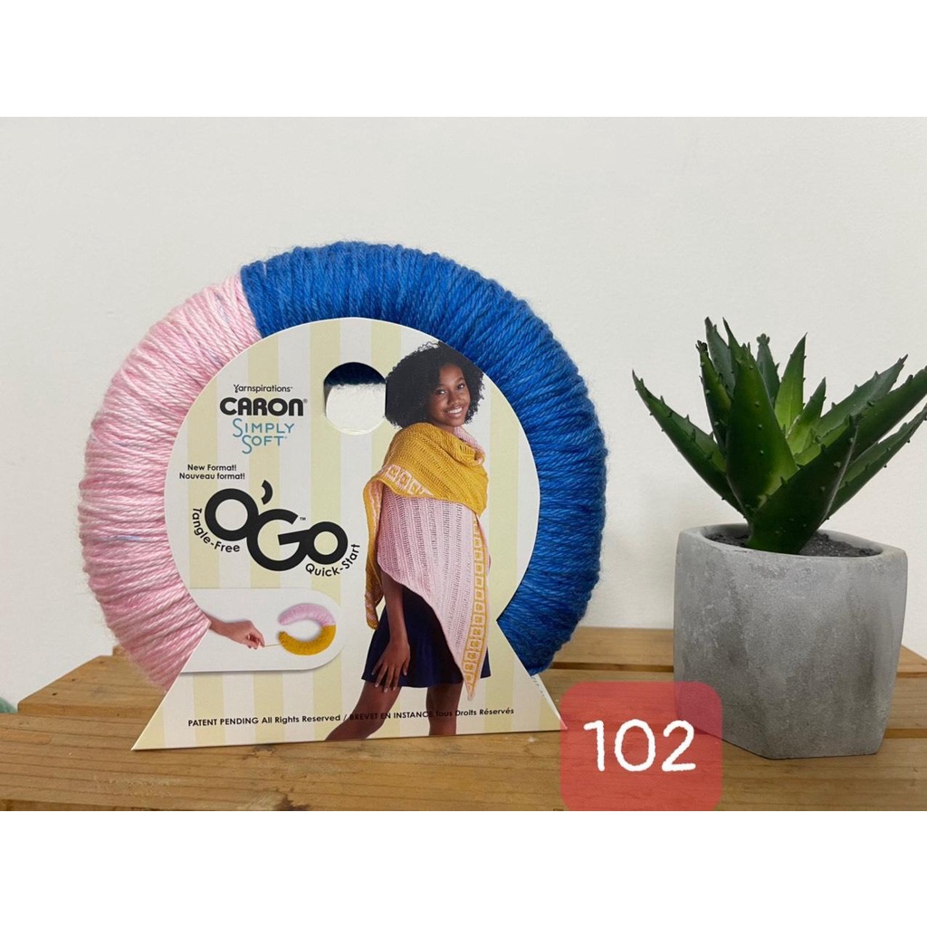 Cuộn len loang Caron O'GO Simply Softy - Nhập khẩu từ hãng Caron - 100% Premium Acrylic - 141gram dài 228m