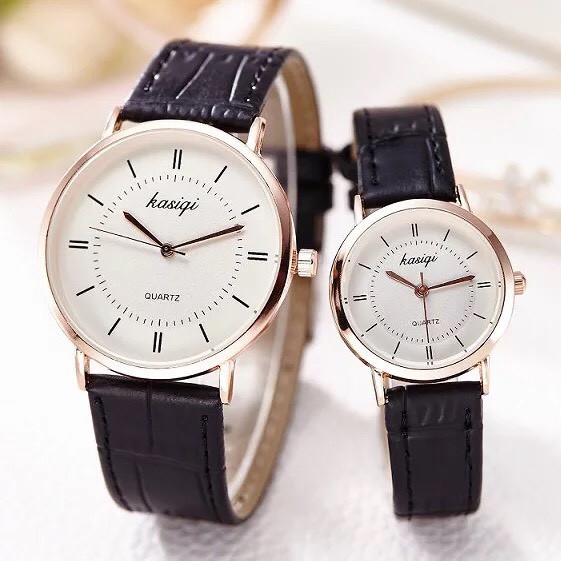 Đồng Hồ Cặp Đôi Nam Nữ Kasiqi Dây Da Thời Trang MS45 Siêu Kute Cho Các Cặp Đôi | BigBuy360 - bigbuy360.vn