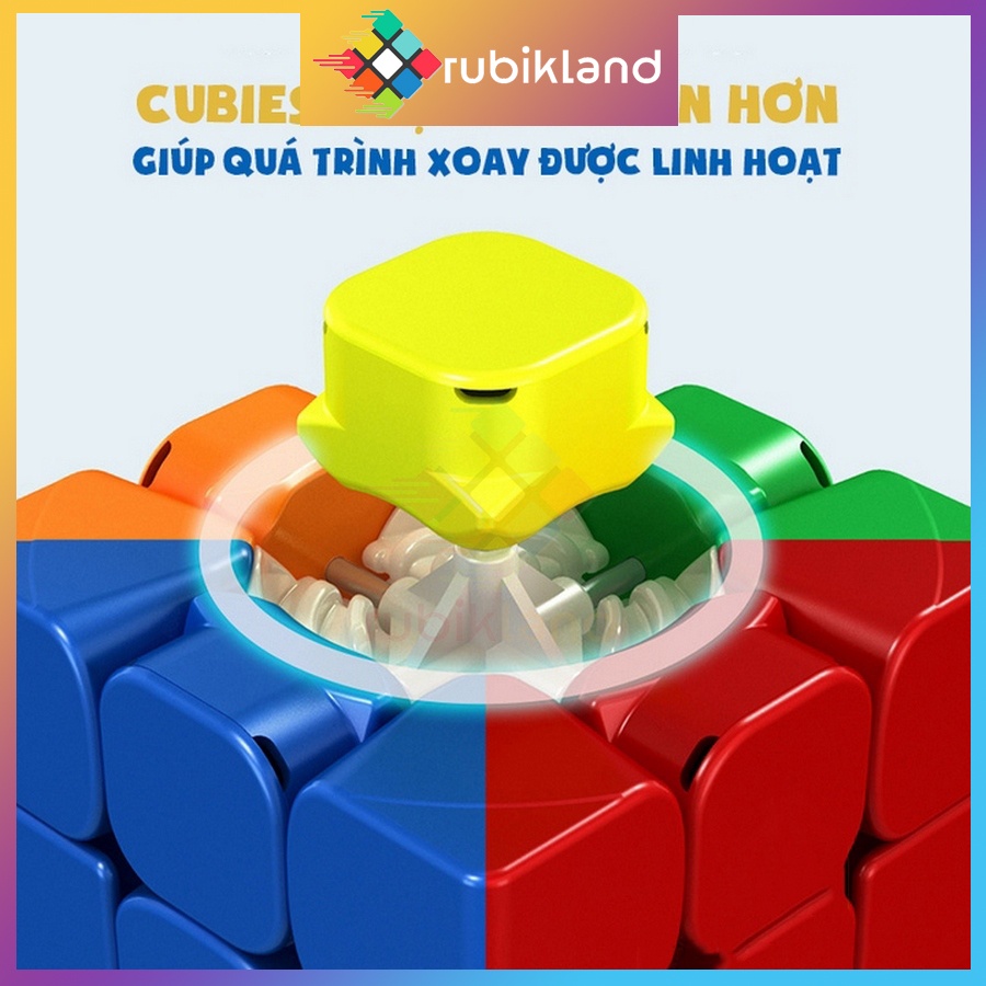 Rubik 3x3 RS3M 2020 MF3RS3 M Có Nam Châm Rubic 3 Tầng Stickerless 3x3x3 Đồ Chơi Trí Tuệ Trẻ Em