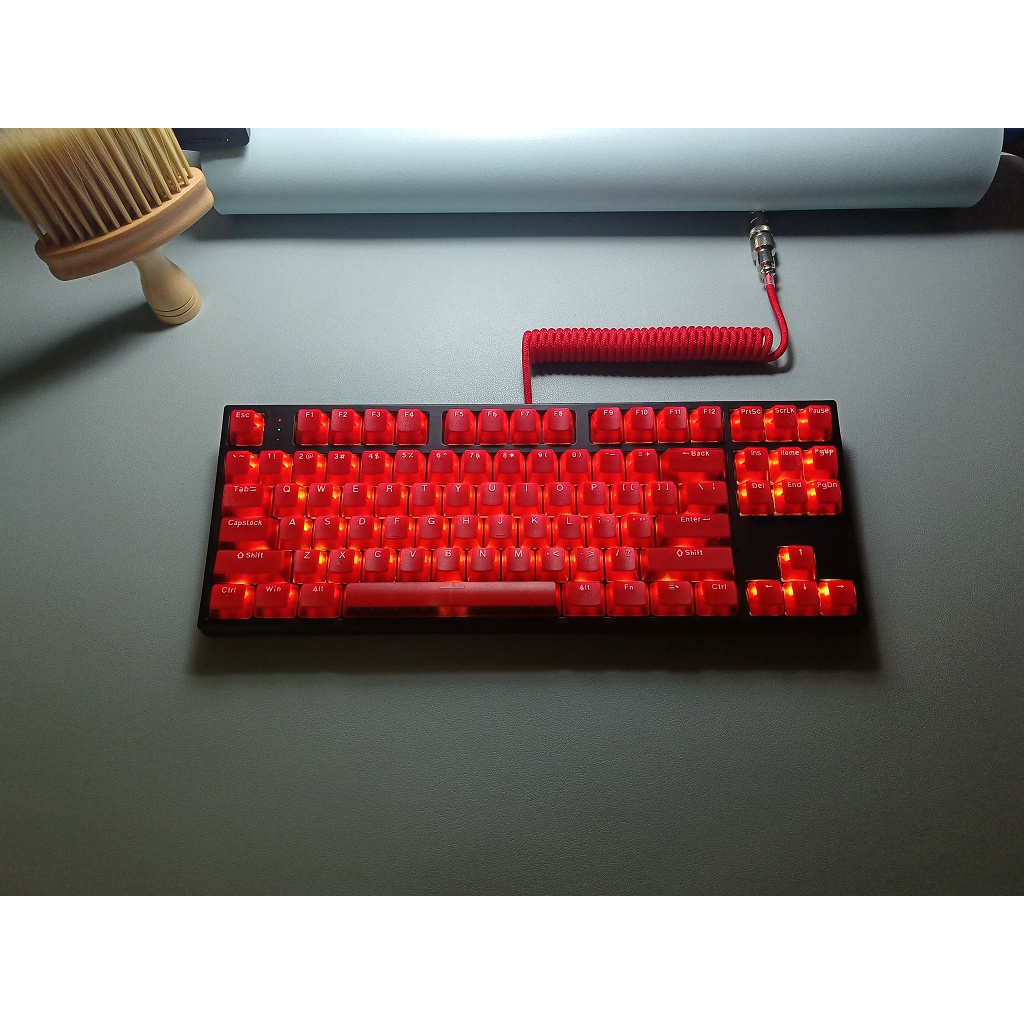 Keycap trong suốt Chiều cao OEM 132 phím Chất liệu ABS truyền sáng phù hợp với 64/68/75/84/87/96/98/104