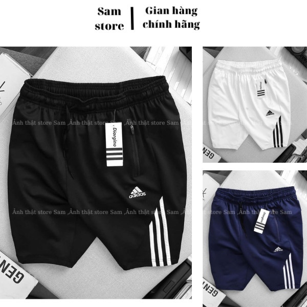 quần short nam thể thao adidas big size 3 sọc Cao Cấp Chạy Bộ Tập Gym Chất Thun Poly Dày Dặn Xuất Xịn Hàng Xuất