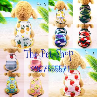 Áo dành cho thú cưng - bộ áo hè 3 lỗ - sale 25k