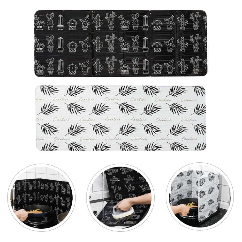 Tấm Chắn Bảo Vệ Bếp Ga In Hình Cây Xương Rồng Gấp Gọn Tiện Dụng