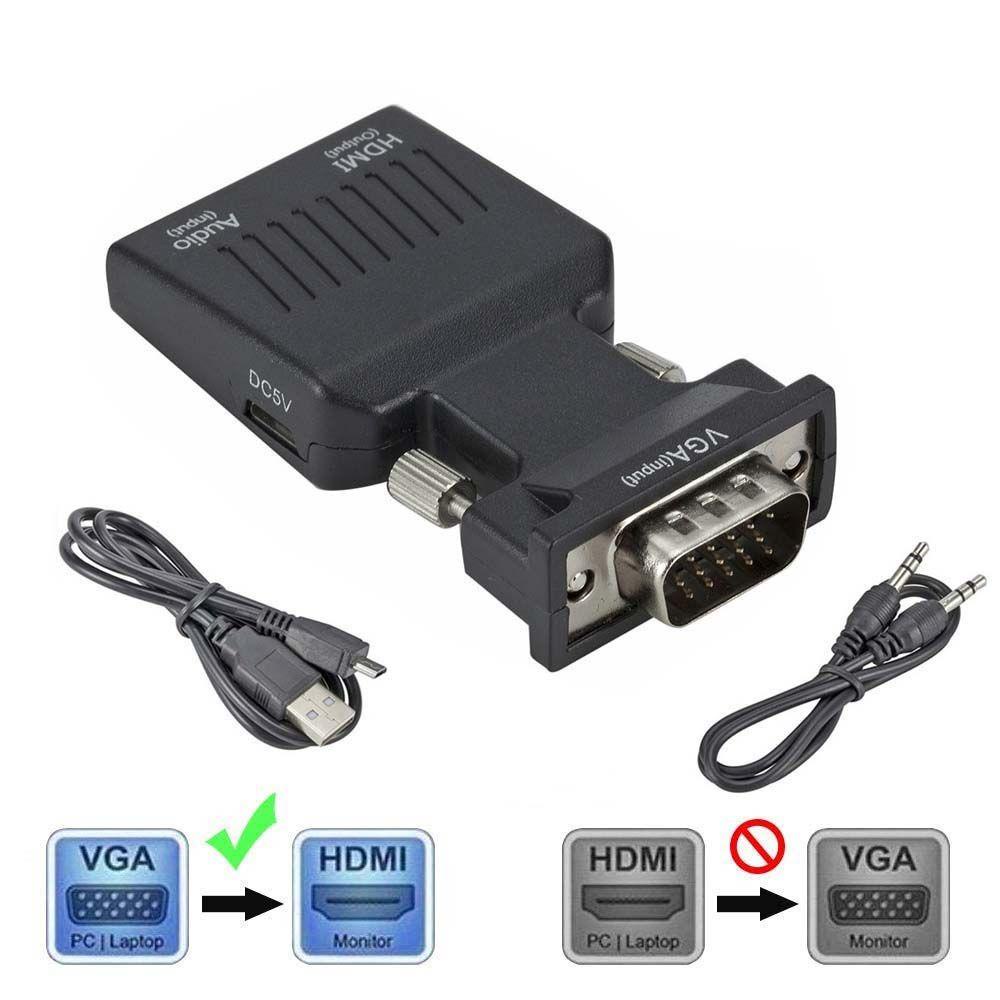Cáp ChuyểN ĐổI Âm Thanh USB VGA Sang HDMI 720 1080P Cho MàN HìNh MáY ChiếU HDTV / MáY ChiếU / TV / VGA