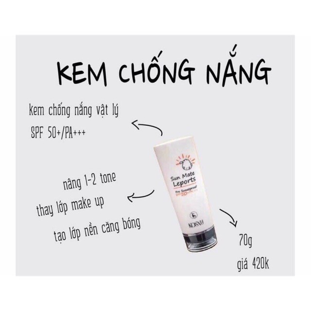KEM CHỐNG NẮNG KOSXU