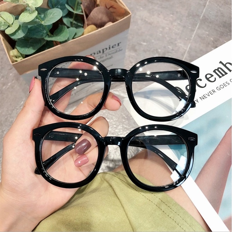 Mắt kính chống bức xạ trong suốt kiểu Hàn Quốc cổ điển unisex