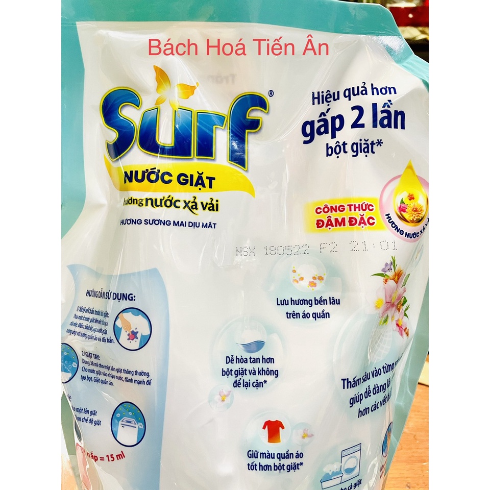 Nước giặt Surf Đậm đặt túi 3,1 kg-3,3 kg