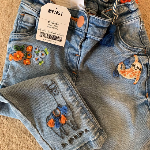 Quần jean next uk bé gái ( size 18-24)