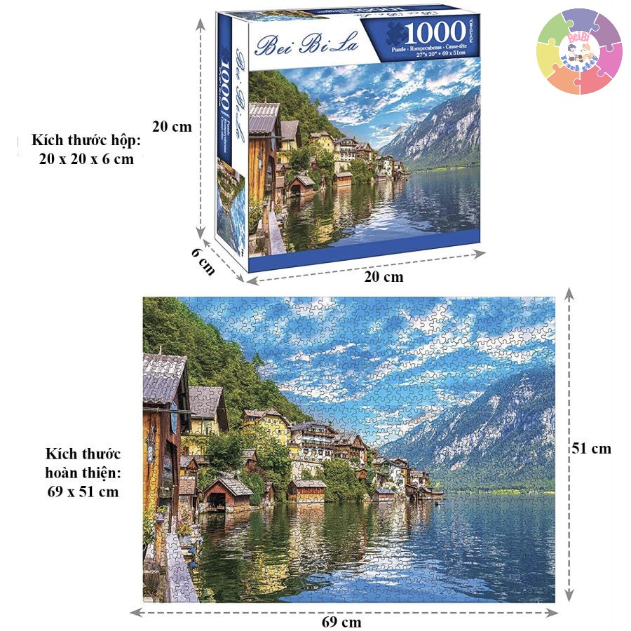 100 Mẫu Tranh Ghép Hình 1000 Miếng Màu Sắc Nét Mảnh Dày Người Lớn Jigsaw Puzzle Beibila