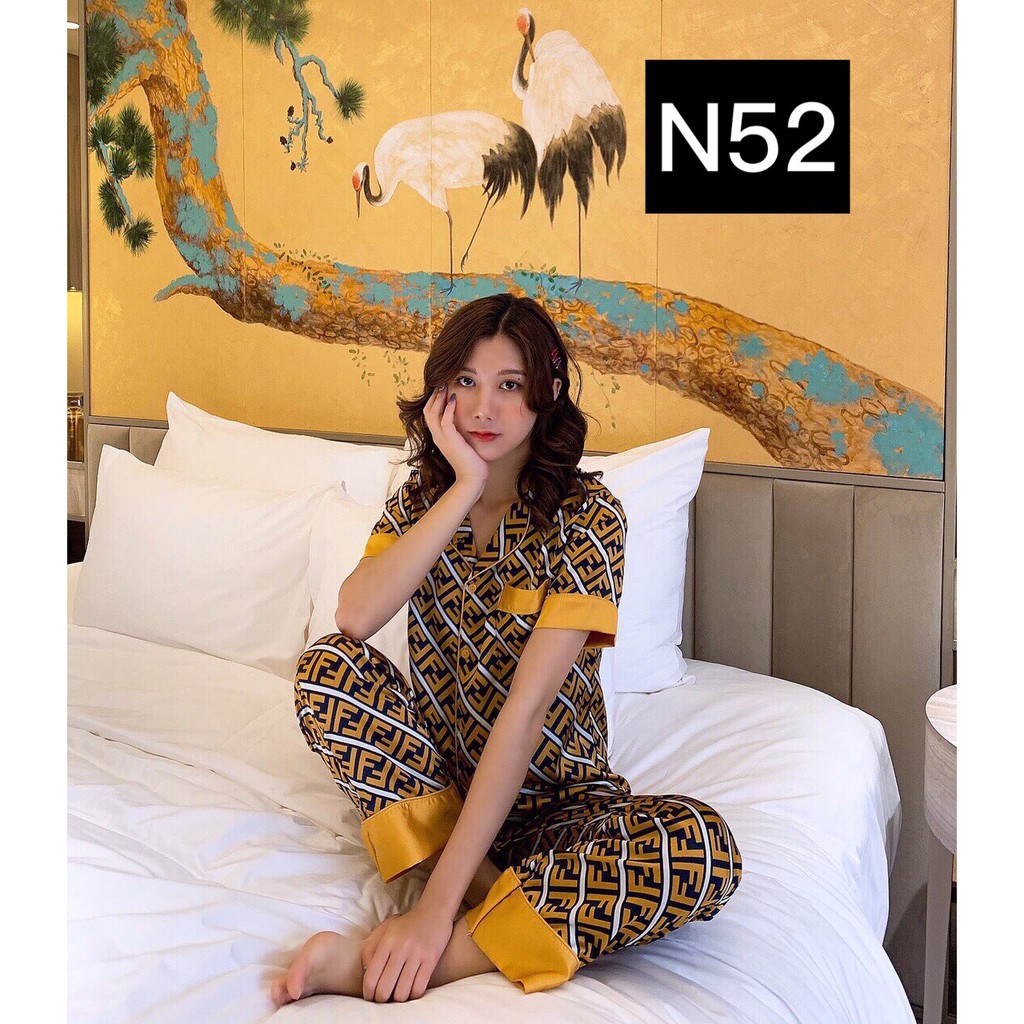 Đồ Bộ Nữ Lụa Satin Tay Ngắn Quần Dài Siêu Đẹp Siêu Sang_Kèm Hình Thật | BigBuy360 - bigbuy360.vn