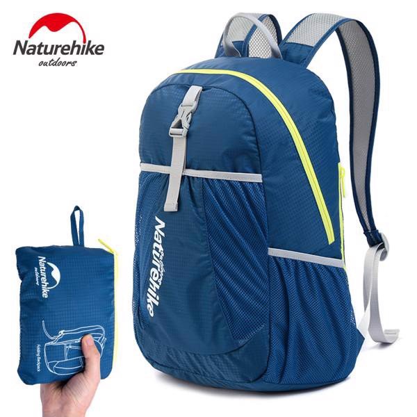 [CHÍNH HÃNG] Balo Gấp Gọn Du Lịch Dã Ngoại Đi Chơi Đi Học NatureHike NH15A119-B dung tích lớn 22L SIÊU NHẸ 200g