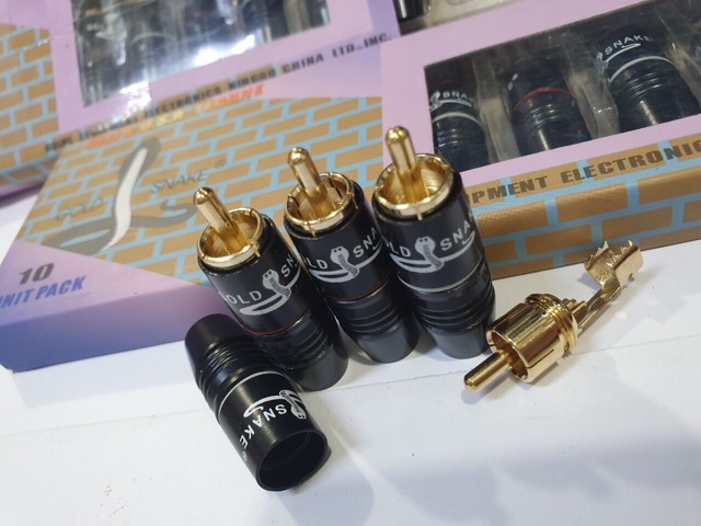 Jack rắc AV hoa sen RCA hãng Goldsnake, LS, Palic, nakamichi....