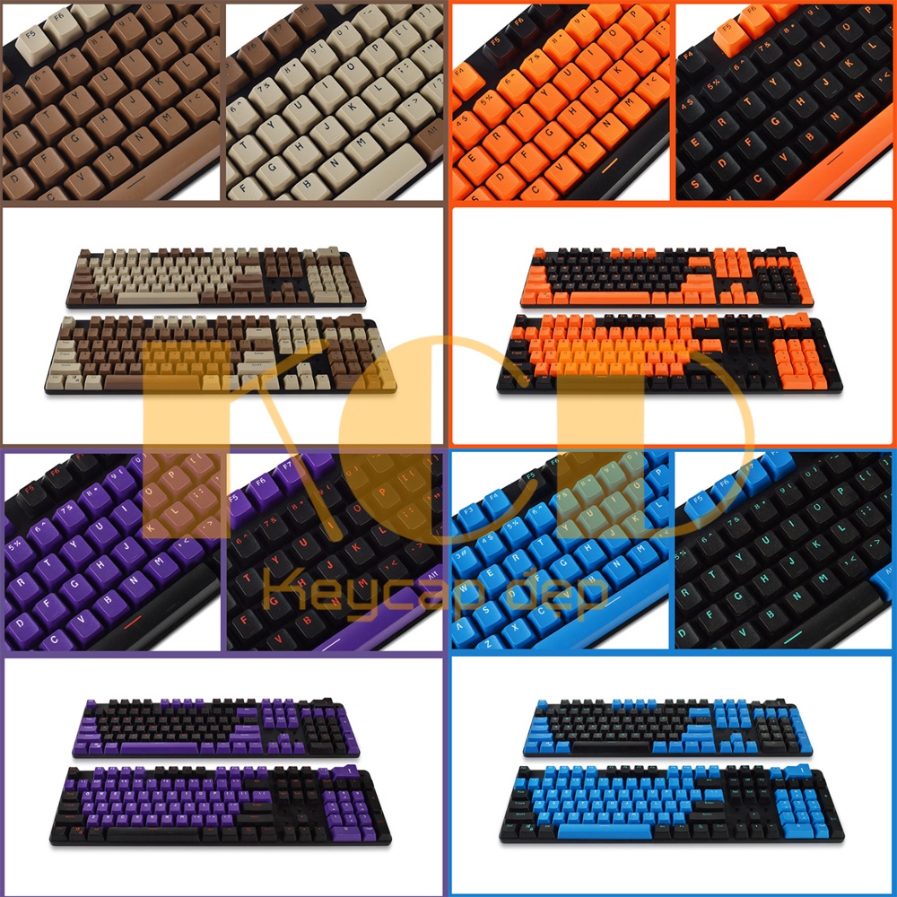 Keycap PBT doubleshot, phối màu cực đẹp, không xuyên led