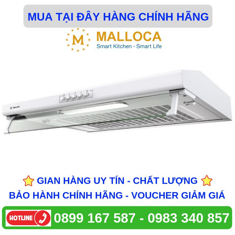 Máy hút khử mùi Malloca classic H107W