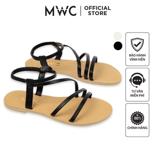 Giày mwc 2890 - giày sandal đế bệt, giày sandal quai dây chéo đế bệt siêu hot