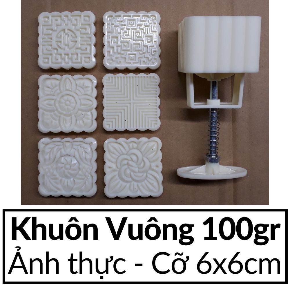 Khuôn bánh trung thu 100-120gr cỡ 7cm (Chọn khuôn Vuông và Tròn) mã 20026