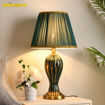 Đèn ngủ để bàn MONSKY HONO phong cách tinh tế trang trí nhà cửa hiện đại, sang trọng kèm bóng LED