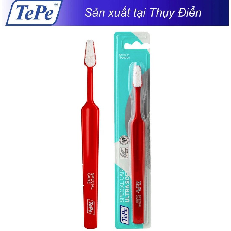 Bàn chải đánh răng siêu mềm, dùng sau phẫu thuật răng miệng Tepe Special Care [dvcareshop]