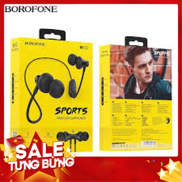 Tai nghe Bluetooth thể thao Borofone BE32 cao cấp BH 12 tháng poogroup