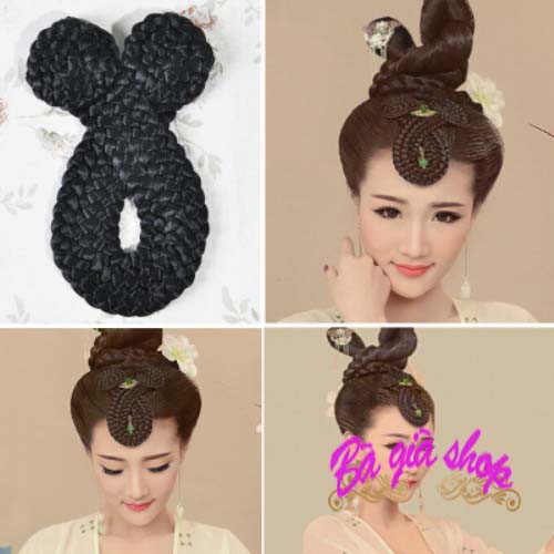 Tóc mái cổ trang mái giả tạo kiểu tóc