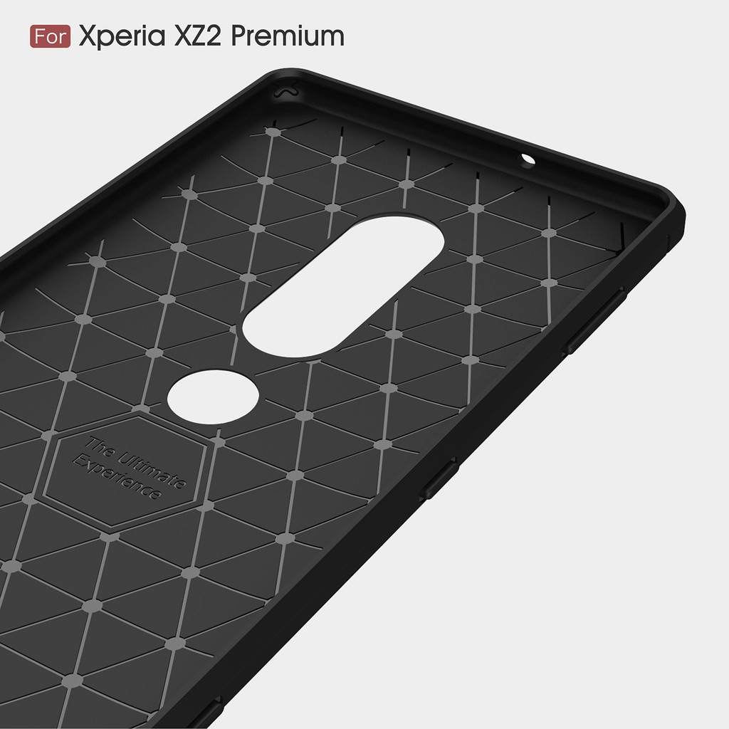 Ốp điện thoại TPU mềm sợi carbon chống va đập chống sốc cho Sony Xperia XZ2 Premium