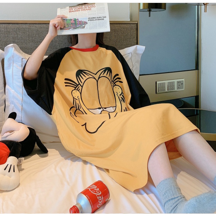 Đầm Mặc Nhà, Mặc Ngủ Dài Hoạt Hinh Disney Vải Thun Mềm Mịn Thoáng Mát Họa Tiết Dễ Thương V38030 | BigBuy360 - bigbuy360.vn