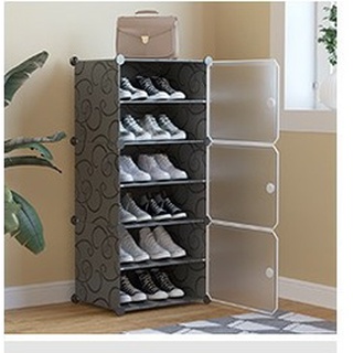 tủ-kệ giày lắp ghép 3 ô 6 ngăn dễ lắp ghép giá rẻ