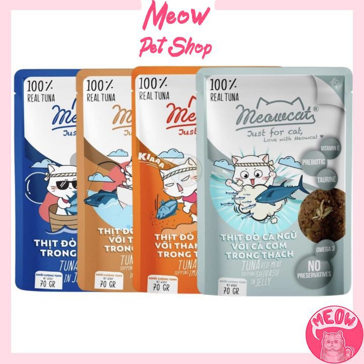 Pate Meowcat cho mèo - [Thức ăn cho Mèo] - 70g 4 vị siêu ngon, bổ dưỡng cho thú cưng