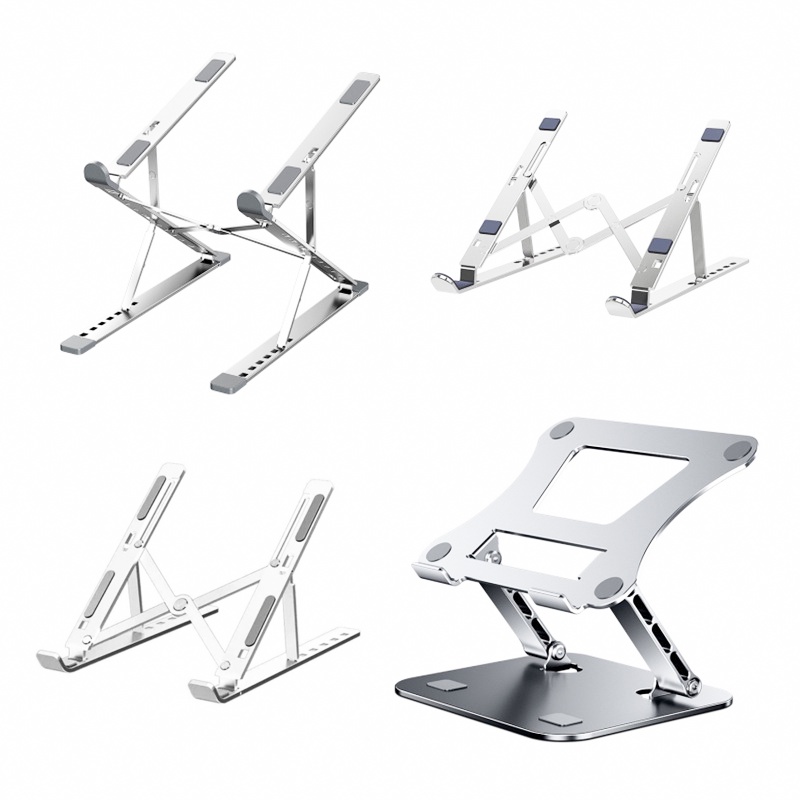 Giá đỡ laptop ipad macbook gấp gọn bằng nhôm stand nhôm để bàn 2 tầng LUVIBA G01