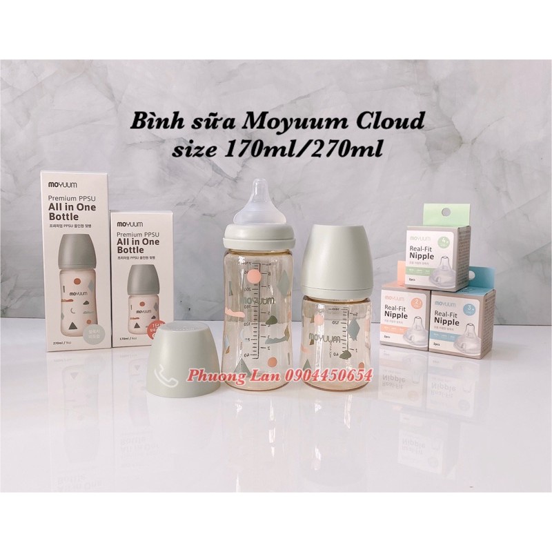 Bình sữa Moyuum Cloud - bản mây size 170ml/270ml