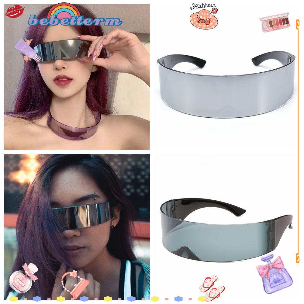 BEBETTFORM 1Pc Fashion Sunglasses Party Women Men Future Warrior Punk Gothic Retro Sun Glasses