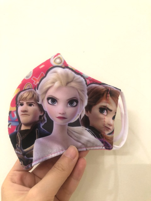 Khẩu Trang Vải Cao Cấp Elsa cho bé gái từ 8-11 tuổi | BigBuy360 - bigbuy360.vn
