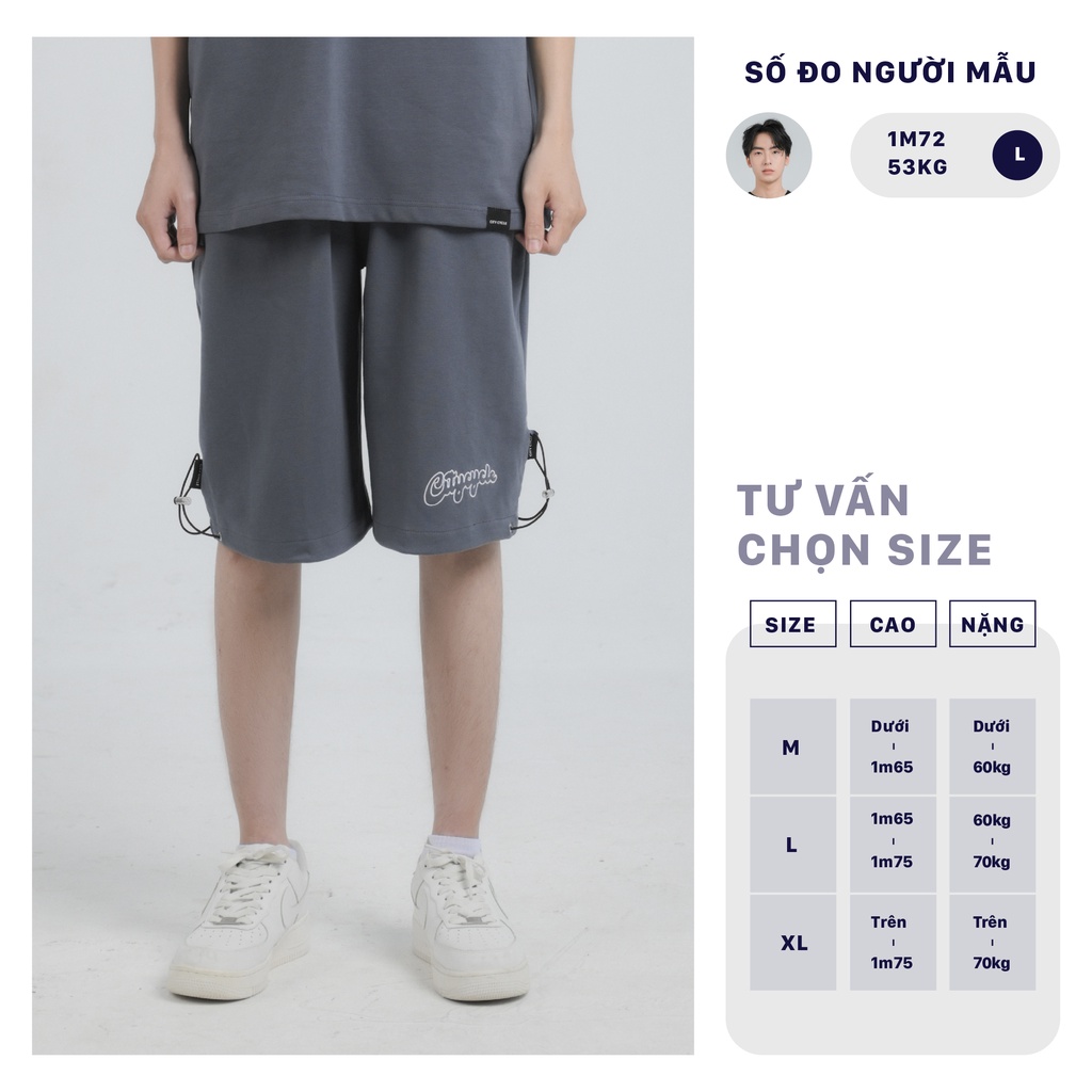 Quần short local brand Caro Better City Cycle cotton unisex form rộng nam nữ oversize