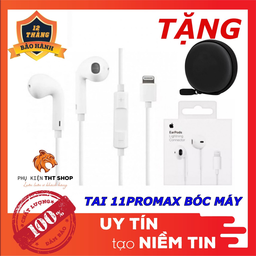 Tai Nghe IPhone Xsmax -11 Promax Bóc Máy Bảo Hành 12 T Tặng Hộp Đựng