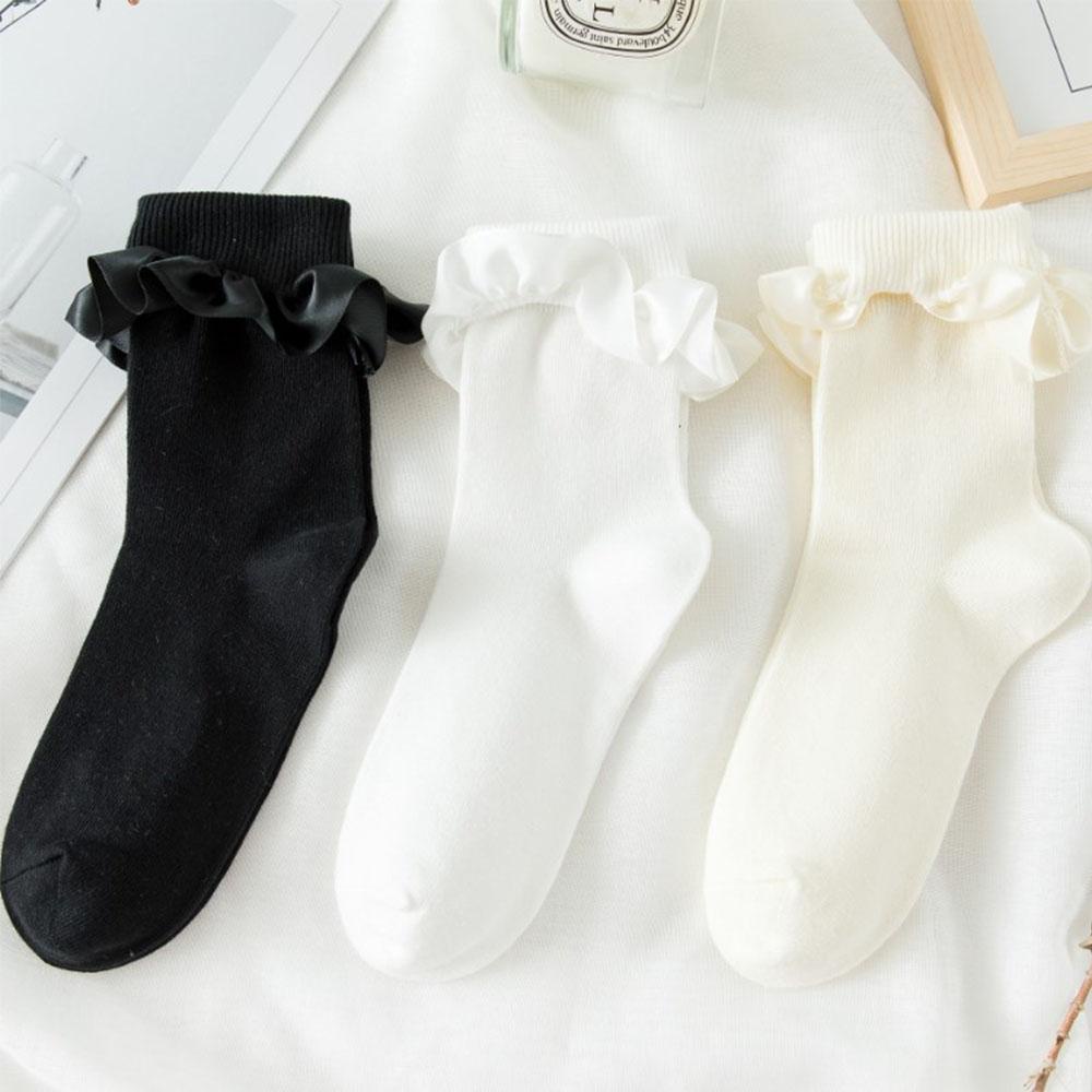 Vớ Cotton Cổ Ngắn Họa Tiết Dễ Thương Ngọt Ngào Cổ Điển Cho Nữ