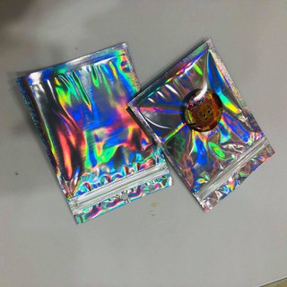 [HCS] 100 Túi Zip Hologram Dùng Để Bọc Phụ Kiện Trang Sức, Bọc Dày Dặn Đựng Đồ Linh Tinh